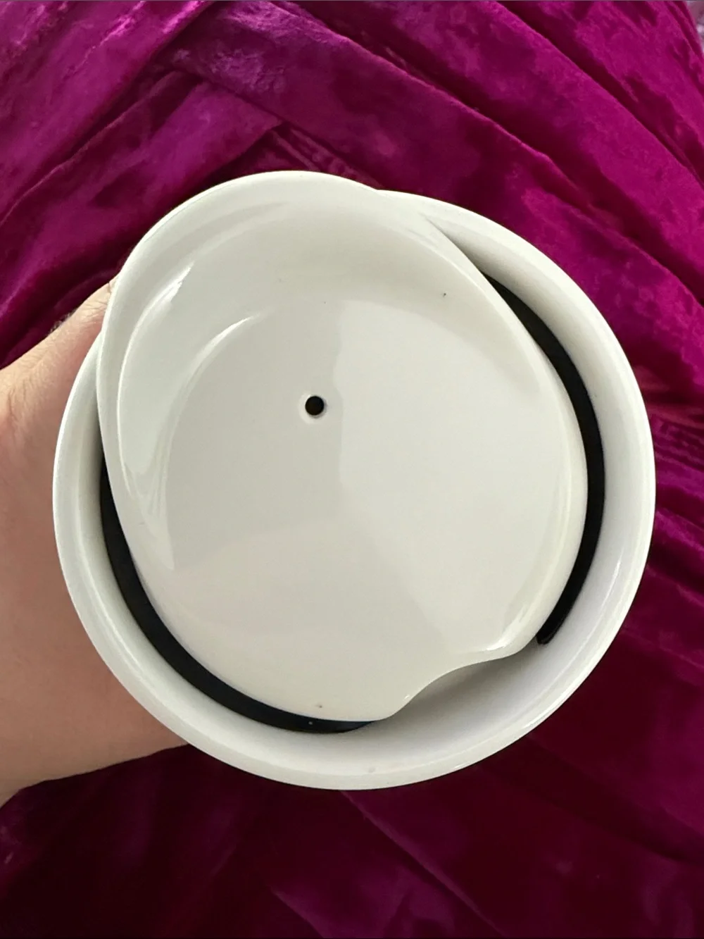 Starbucks Snowflake and Hearts Ceramic Tumbler